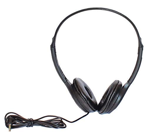 Soundnetic SN313 Classroom Over The Head Stereo Headphones with Leatherette Earpads, Black, Count of 25, Pack of 1