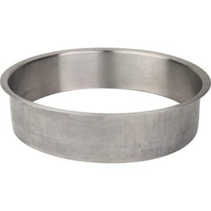 8" diameter 2" height brushed stainless steel trash can ring