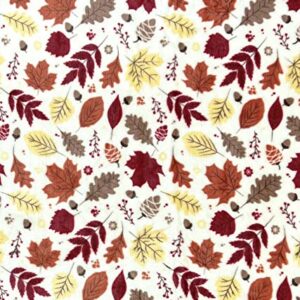 Fall Decor Throw Blanket: Soft Warm Autumn Leaves and Berries in Red Yellow Brown Beige Colors for Living Room Couch Bed Chair Dorm