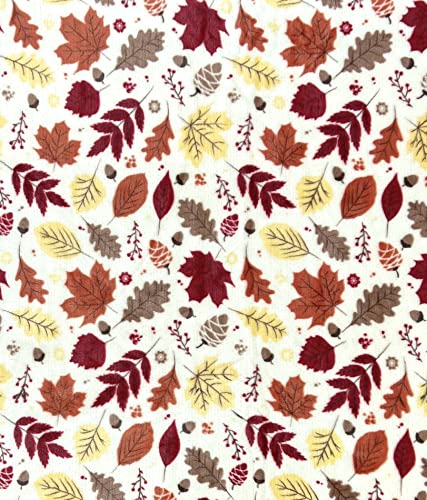 Fall Decor Throw Blanket: Soft Warm Autumn Leaves and Berries in Red Yellow Brown Beige Colors for Living Room Couch Bed Chair Dorm