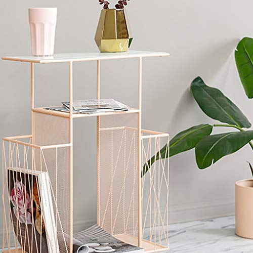 Magazine & Newspaper Baskets Magazine Rack Balcony Multi-Layer Wrought Iron Flower Stand Office Creative Bookshelf Floor-Standing Book Organizer Sofa Leisure Coffee Table