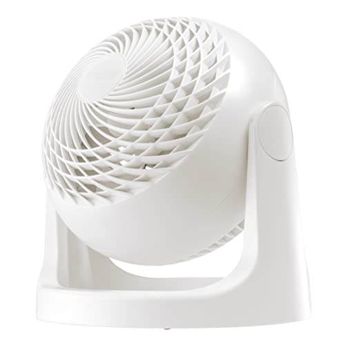 IRIS USA WOOZOO Air Circulator Fan, Vortex Fan, Desk Fan, Portable Fan, 3 Speed Settings, 360 Tilting Head, 46ft Max Air Distance, Large, White