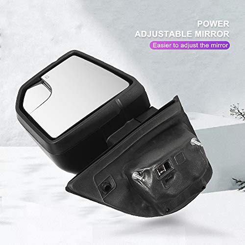 INEEDUP Towing Mirrors Tow Mirrors Fit for 2015-2019 for Ford for F150 with Left Right Side Power Operation Heated with Turn Signal Light Manual Folding