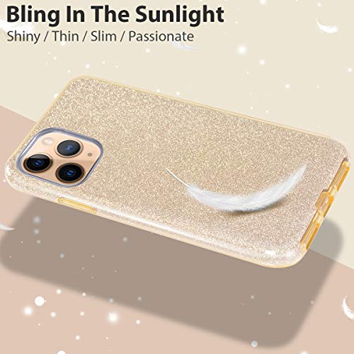 MATEPROX Compatible with iPhone 11 Pro case,Bling Sparkle Cute Girls Women Protective Case for iPhone 11 Pro 5.8inch(Gold)