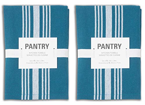 KAF Home Soho Kitchen Dish Towel Set of 10 | 18 x 28 Inch Tea Towels | Soft and Absorbent Mixed Set of Flat Towels (Teal)