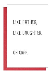 maplelon funny birthday card for father, joke bday card for dad, humorous father's day card from daughter…