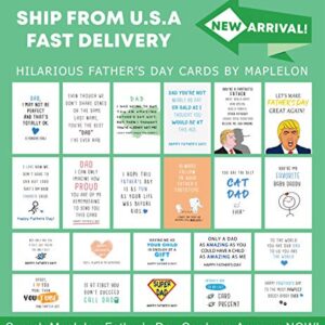 Maplelon Funny Birthday Card for Father, Joke Bday Card for Dad, Humorous Father's Day Card from Daughter…