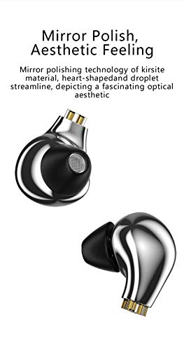 BLON BL03 in Ear Earphones,10mm Carbon Diaphragm Dynamic Drive Bass HiFi DJ in Ear Monitor, Diamond Mirror Process in Ear Headphone with 2pins Detachable Cable Wired Earphone