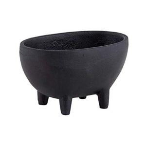 small cast iron footed serving bowl, 5 inch (w)