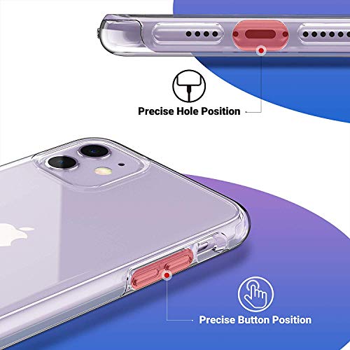 ULAK Clear Case Compatible with iPhone 11 6.1-Inch 2019, Transparent Thin Slim Protective Phone Cover