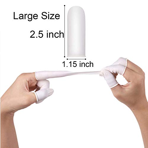 Large Disposable Latex Finger Cots Anti Static Rubber Fingertips Protective Finger cots for Electronic Repair, Handmade, Industrial Apply, 222 Pcs