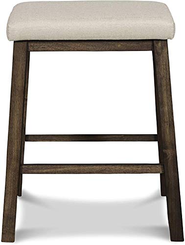 New Classic FURNITURE Derby Counter Dining Stool Set with 1 Table and 4 Chairs, Chocolate