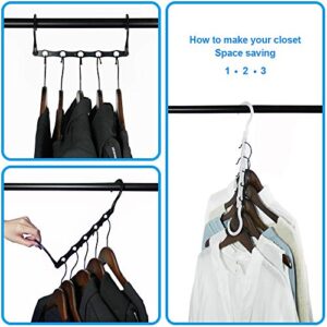 Cascading Hanger Organizer for Clothing Wardrobe,Closet Space Hanger Organizer Saver Pack of 10 Pack with Sturdy Plastic Hanger Clothes Hangers Organizer for Heavy Clothes ,Trouser, Jeans Etc