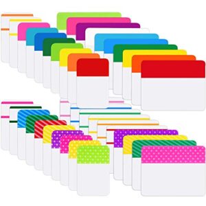 800 Pieces File Tabs Sticky Index Tabs, Writable and Repositionable Filing Tabs Flags for Pages or Book Markers, Reading Notes, Classify Files, 40 Sets (24 Colors, 1 Inch and 2 Inch)