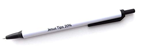 Pens 4 Pennies - Jesus Tips 20% Retractable Ballpoint Humor/Novelty/Joke Pen (10 Count)