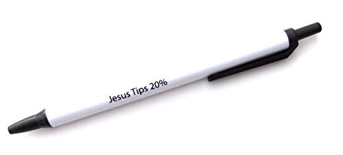 Pens 4 Pennies - Jesus Tips 20% Retractable Ballpoint Humor/Novelty/Joke Pen (10 Count)