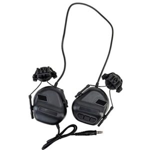 atairsoft tactical headset war unlimited power intercom with microphone waterproof headphones, no noise reduction function (bk)