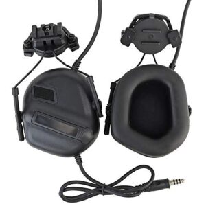 ATAIRSOFT tactical headset war unlimited power intercom with microphone waterproof headphones, no noise reduction function (BK)