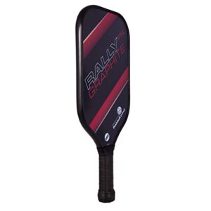 Rally PXL Graphite Pickleball Paddle (Red) XL Elongated Power & Reach Shape | Standard Grip | Polymer Honeycomb Core and Graphite Face