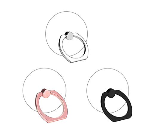 Transparent Circular Cell Phone Ring Holder Kickstand,Clear Phone Finger Ring Grip Stand for Phones,Pad