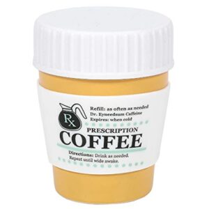 enesco our name is mud prescription travel coffee mug and lid set, 12 ounce, multicolor
