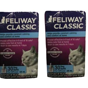 Feliway Classic Diffuser Refill for Cats | Constant Calming & Comfort at Home (2 Pack(48 ml))