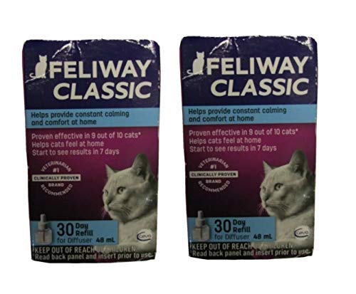 Feliway Classic Diffuser Refill for Cats | Constant Calming & Comfort at Home (2 Pack(48 ml))