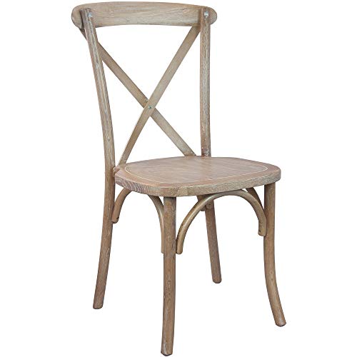 Flash Furniture Advantage Driftwood X-Back Chair