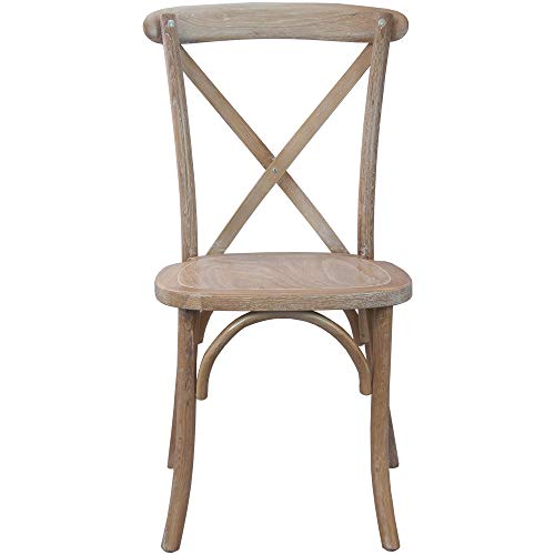 Flash Furniture Advantage Driftwood X-Back Chair