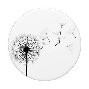 Black And White Dandelion Pop Mount Socket Cellphone Holder PopSockets PopGrip: Swappable Grip for Phones & Tablets