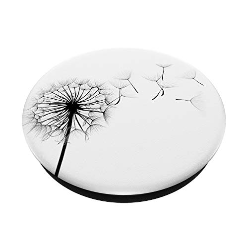 Black And White Dandelion Pop Mount Socket Cellphone Holder PopSockets PopGrip: Swappable Grip for Phones & Tablets