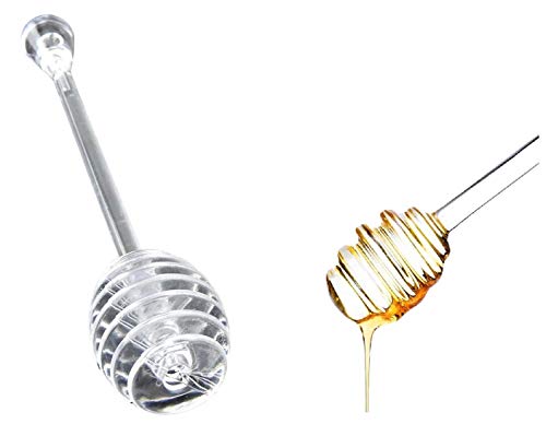 2 Pack BPA Free Honey and Syrup Dipper Stick Server Honey Spoon