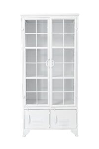 creative co-op metal shelves & 4 doors cabinets and shelf units, white