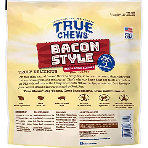 True Chews Bacon Style Bacon with Beef Flavor 16oz