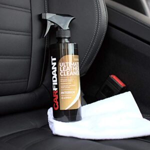 Carfidant Ultimate Leather Cleaner - Full Leather & Vinyl Cleaning Kit with Microfiber Towel for Leather & Vinyl Seats, Automotive Interiors, Car Dashboards, Sofas & Purses! - 18oz Kit