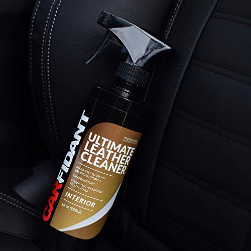 Carfidant Ultimate Leather Cleaner - Full Leather & Vinyl Cleaning Kit with Microfiber Towel for Leather & Vinyl Seats, Automotive Interiors, Car Dashboards, Sofas & Purses! - 18oz Kit