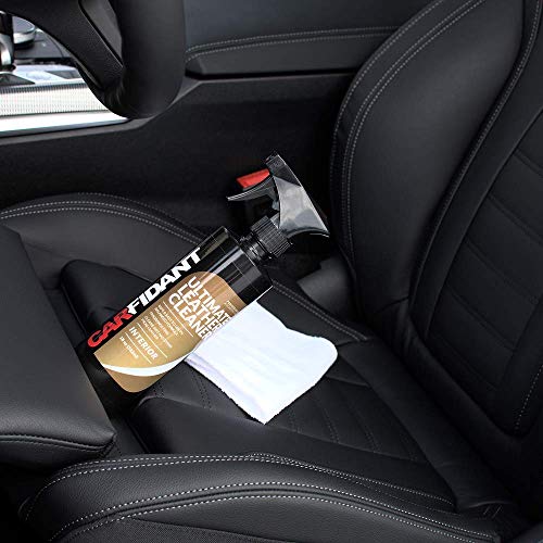 Carfidant Ultimate Leather Cleaner - Full Leather & Vinyl Cleaning Kit with Microfiber Towel for Leather & Vinyl Seats, Automotive Interiors, Car Dashboards, Sofas & Purses! - 18oz Kit