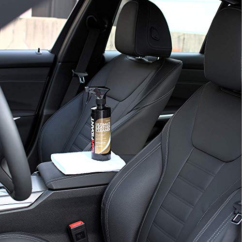 Carfidant Ultimate Leather Cleaner - Full Leather & Vinyl Cleaning Kit with Microfiber Towel for Leather & Vinyl Seats, Automotive Interiors, Car Dashboards, Sofas & Purses! - 18oz Kit