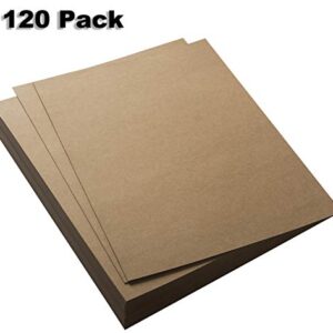 120 Pack Kraft Paper - Brown Stationery Paper- Brown Craft Paper For Arts and Craft, Drawing, D.I.Y. Projects - Letter Size Kraft Paper - Laser & Inkjet Printer Compatible - 8.5 x 11 Inches