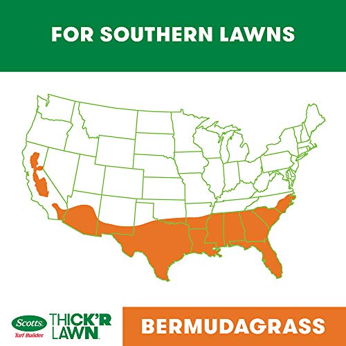 Scotts Turf Builder THICK'R LAWN Grass Seed, Fertilizer, and Soil Improver for Bermudagrass, 4,000 sq. ft., 40 lbs.