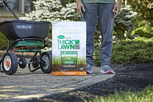 Scotts Turf Builder THICK'R LAWN Grass Seed, Fertilizer, and Soil Improver for Bermudagrass, 4,000 sq. ft., 40 lbs.