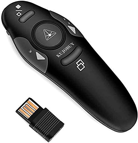 RF 2.4GHz Wireless Presenter Remote Presentation USB Control PowerPoint PPT Clicker PowerPoint Presentation Clicker PPT Remote Control Laser Pointer Slide Advancer Support Mac