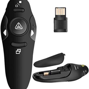 RF 2.4GHz Wireless Presenter Remote Presentation USB Control PowerPoint PPT Clicker PowerPoint Presentation Clicker PPT Remote Control Laser Pointer Slide Advancer Support Mac