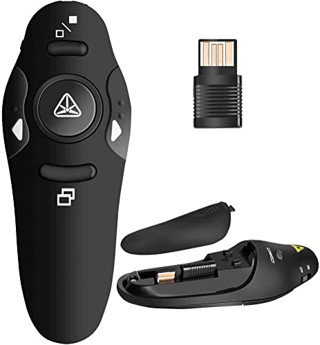 RF 2.4GHz Wireless Presenter Remote Presentation USB Control PowerPoint PPT Clicker PowerPoint Presentation Clicker PPT Remote Control Laser Pointer Slide Advancer Support Mac