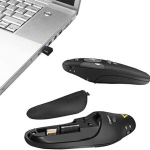 RF 2.4GHz Wireless Presenter Remote Presentation USB Control PowerPoint PPT Clicker PowerPoint Presentation Clicker PPT Remote Control Laser Pointer Slide Advancer Support Mac