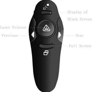 RF 2.4GHz Wireless Presenter Remote Presentation USB Control PowerPoint PPT Clicker PowerPoint Presentation Clicker PPT Remote Control Laser Pointer Slide Advancer Support Mac