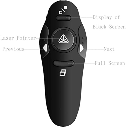 RF 2.4GHz Wireless Presenter Remote Presentation USB Control PowerPoint PPT Clicker PowerPoint Presentation Clicker PPT Remote Control Laser Pointer Slide Advancer Support Mac