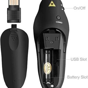 RF 2.4GHz Wireless Presenter Remote Presentation USB Control PowerPoint PPT Clicker PowerPoint Presentation Clicker PPT Remote Control Laser Pointer Slide Advancer Support Mac