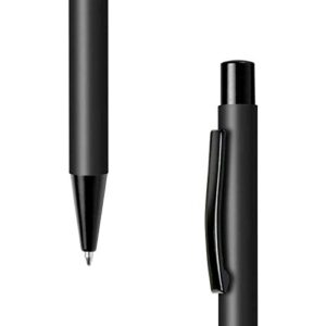 Cambond Ballpoint Pens Bulk, Black Pens Retractable Metal Ball Point Uniform Pens for Gift Business Police Men Flight Attendant, 1.0mm Medium Point Smooth Writing, 5 Pen with 10 Refills - Black