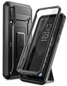 supcase unicorn beetle pro series phone case for samsung galaxy a50/a30s, built-in screen protector full-body rugged holster case for galaxy a50 2019 release (black)